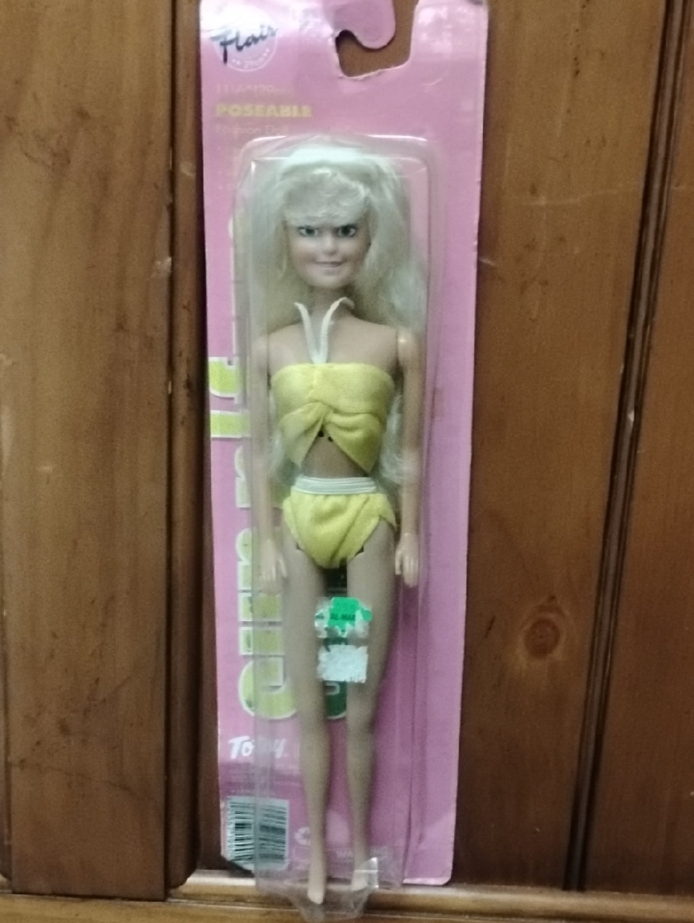 Posable Blonde Doll in Yellow Bikini